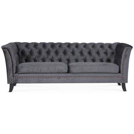 Louis Velvet Chesterfield Sofa & Chair Collection - Choice Of Velvets & Feet - The Furniture Mega Store 