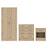 Oak Effect - Wardrobe, Chest Drawers & Bedside - Bedroom Set - The Furniture Mega Store 