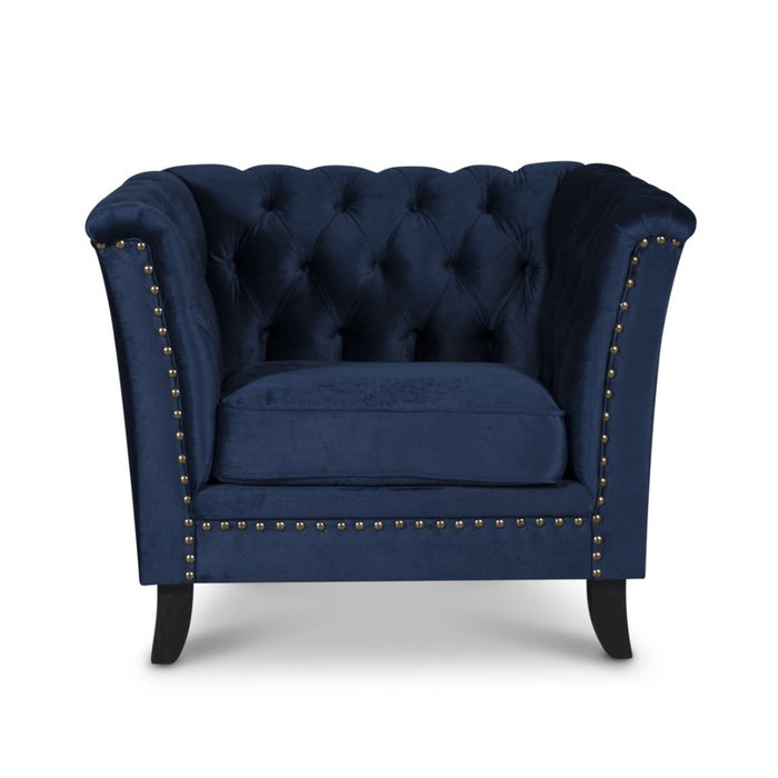 Louis Velvet Chesterfield Sofa & Chair Collection - Choice Of Velvets & Feet - The Furniture Mega Store 