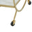 White Marble & Gold Round 2 Tier Drinks Trolley - The Furniture Mega Store 