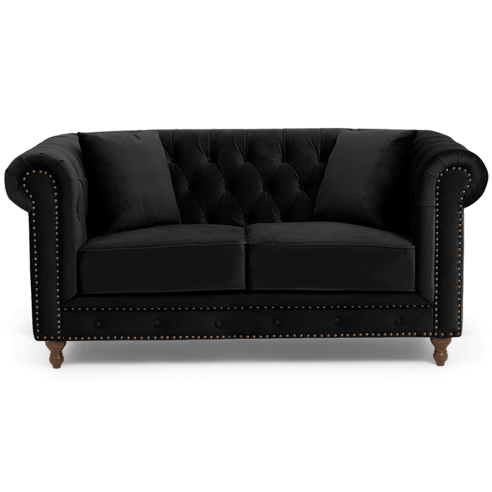 Eleanor Plush Velvet Chesterfield Sofa & Chair Collection - Choice Of Colours - The Furniture Mega Store 