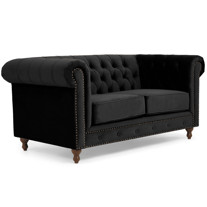 Eleanor Plush Velvet Chesterfield Sofa & Chair Collection - Choice Of Colours - The Furniture Mega Store 