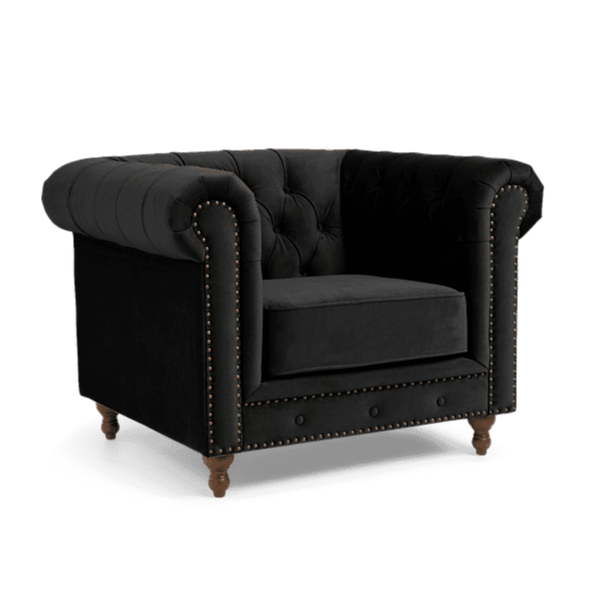 Eleanor Plush Velvet Chesterfield Sofa & Chair Collection - Choice Of Colours - The Furniture Mega Store 
