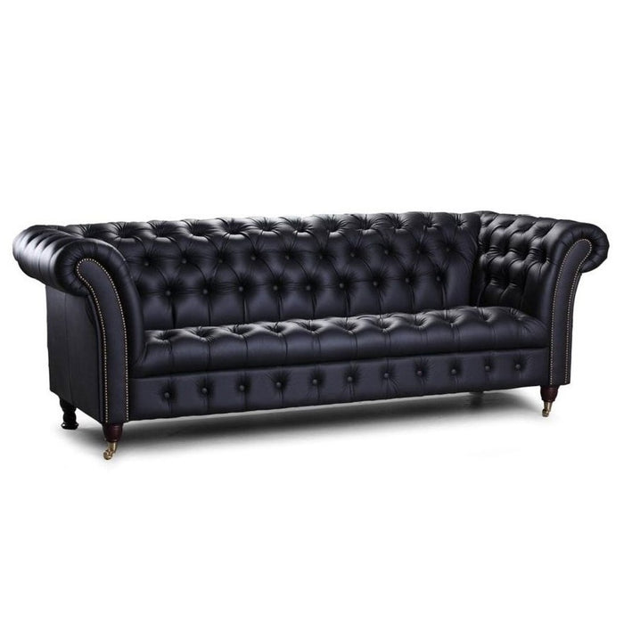 Bretby Vintage Leather Buttoned Chesterfield Sofa Collection - Choice Of Colours - The Furniture Mega Store 