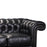 Charles Vintage Leather Square Arm Buttoned Chesterfield Sofa & Armchair Collection - The Furniture Mega Store 