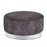 Bond Round Cocktail Ottoman - Choice Of Fabrics & Chrome Or Gold Base - The Furniture Mega Store 