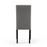 Linen Effect Silver Grey Dining Chairs With Black Legs {Set Of 2} - The Furniture Mega Store 