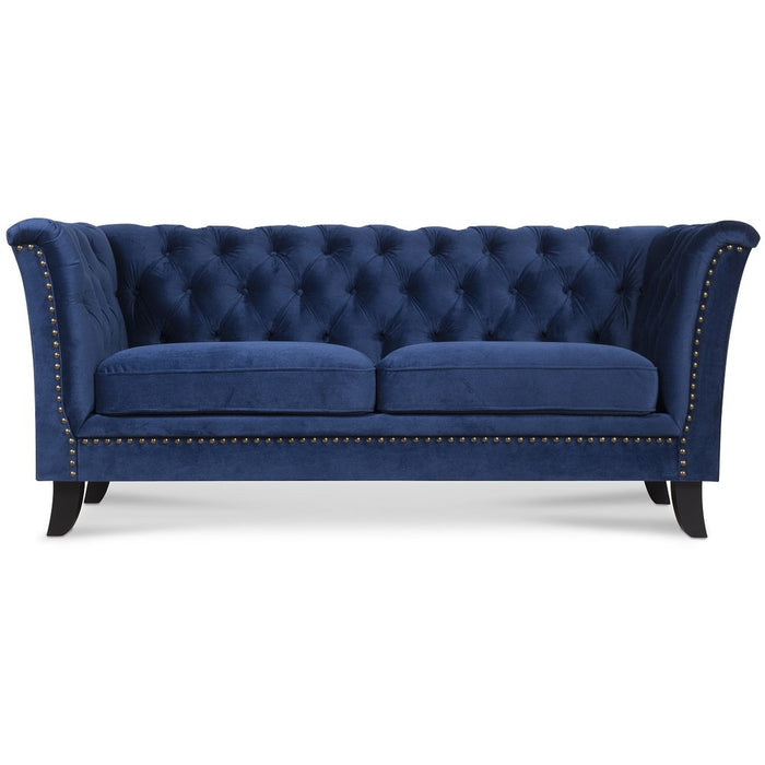 Louis Velvet Chesterfield Sofa & Chair Collection - Choice Of Velvets & Feet - The Furniture Mega Store 