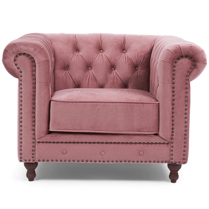 Eleanor Plush Velvet Chesterfield Sofa & Chair Collection - Choice Of Colours - The Furniture Mega Store 