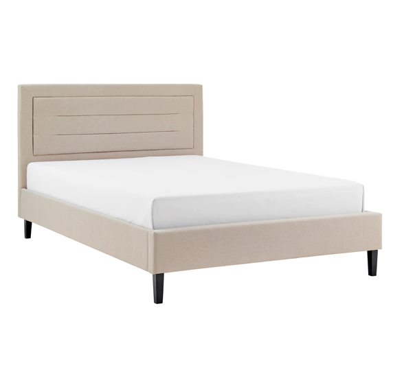 Picasso Buscuit Fabric Bedstead 4ft 6 Double - The Furniture Mega Store 