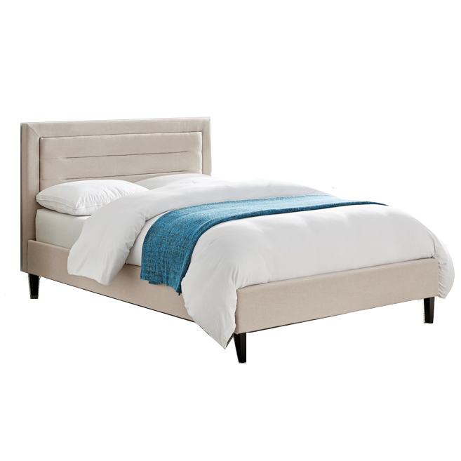 Picasso Buscuit Fabric Bedstead 4ft 6 Double - The Furniture Mega Store 