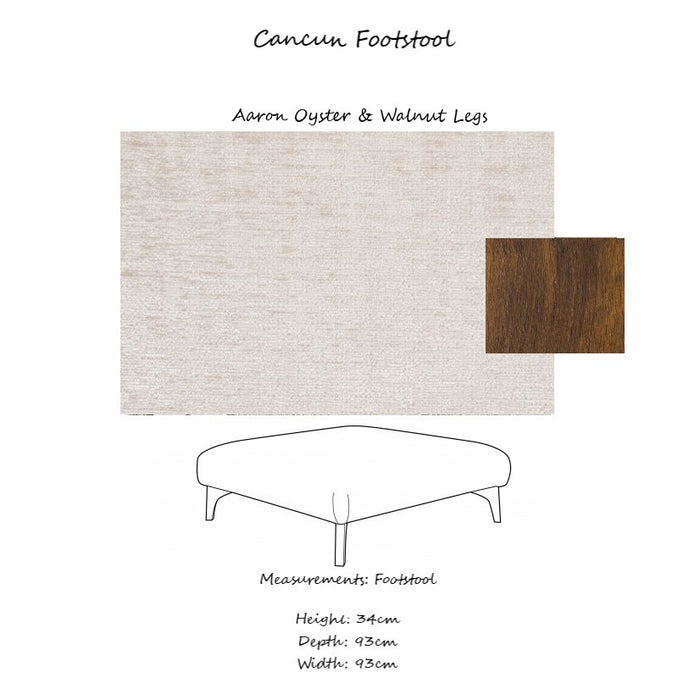 Cancun Fabric Footstool - Choice Of Fabrics - The Furniture Mega Store 