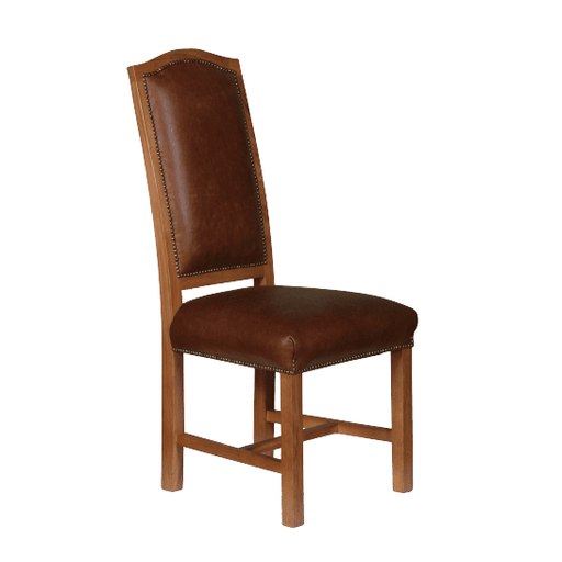 Chancellor Vintage Leather Dining Chair - Choice Of Leathers & Wood Finish - The Furniture Mega Store 