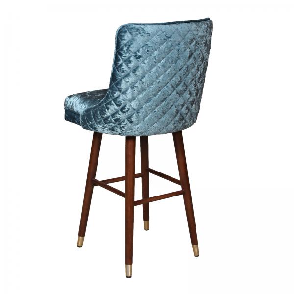 Clare Bespoke Quilted Back Bar Stool - Opulence Velvet - Various Options - The Furniture Mega Store 