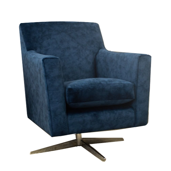 Vita Accent Swivel Chair - Various Fabric Options - The Furniture Mega Store 