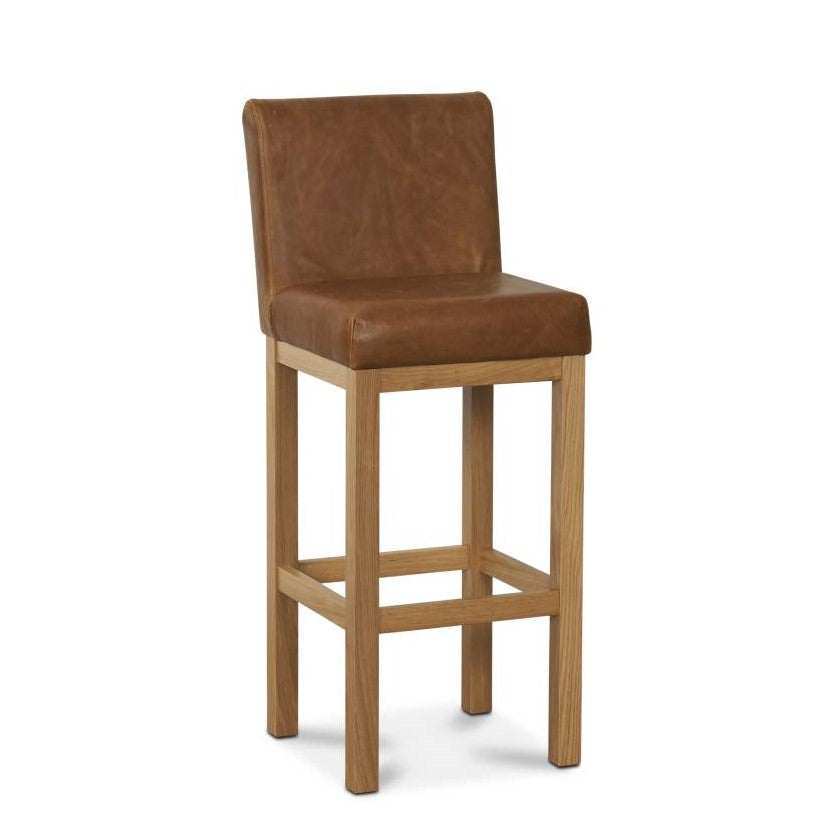 Rempstone Vintage Leather Bar Stool - Various Options - The Furniture Mega Store 