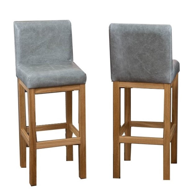 Rempstone Vintage Leather Bar Stool - Various Options - The Furniture Mega Store 