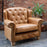 Clarence Tan Vintage Leather Club Chair - The Furniture Mega Store 