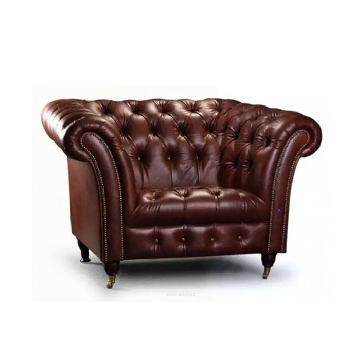 Westminster Buttoned Vintage Leather Chesterfield Chair Collection - The Furniture Mega Store 