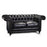 Charles Vintage Leather Square Arm Buttoned Chesterfield Sofa & Armchair Collection - The Furniture Mega Store 