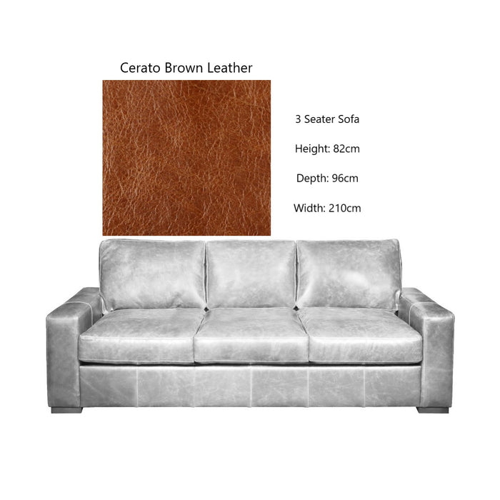 Chatsworth Vintage Leather Sofa & Chair Collection - Choice Of Leathers & Feet - The Furniture Mega Store 