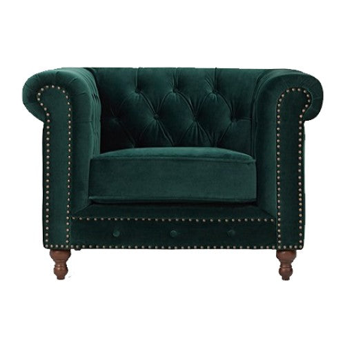 Eleanor Plush Velvet Chesterfield Sofa & Chair Collection - Choice Of Colours - The Furniture Mega Store 