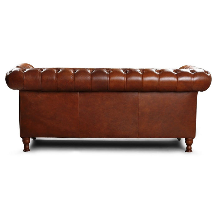 Westminster Buttoned Vintage Leather Chesterfield Sofa & Chair Collection - The Furniture Mega Store 