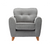 Chloe Fabric 3 + 1 + 1 Sofa & Armchair Set - Grey - The Furniture Mega Store 