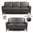 Cody Grey Italian Leather 3 Seater & 2 Seater Sofa Set - Fast Delivery 7 - 14 Days - The Furniture Mega Store 