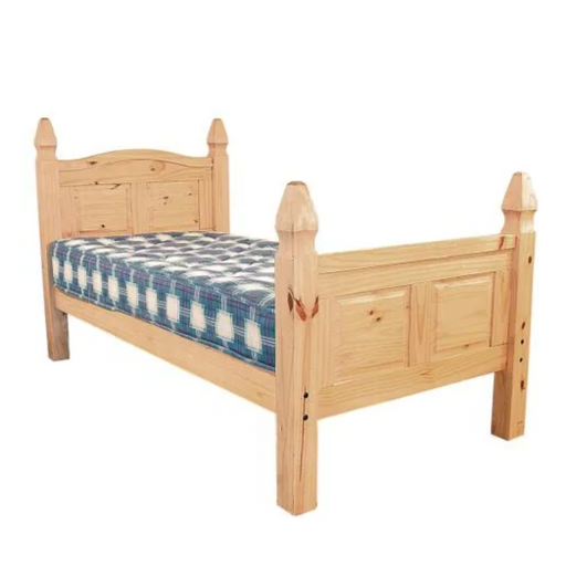 Corona 3' Bed High Foot End in Distressed Waxed Pine - The Furniture Mega Store 