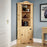 Corona Corner Display Unit - Distressed Waxed Pine - The Furniture Mega Store 