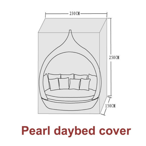 Pearl Rattan Garden Day Bed - Protective Cover - The Furniture Mega Store 