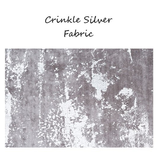 Crinkle Silver Throne Winged Fabric Accent Chair - Choice Of Legs - The Furniture Mega Store