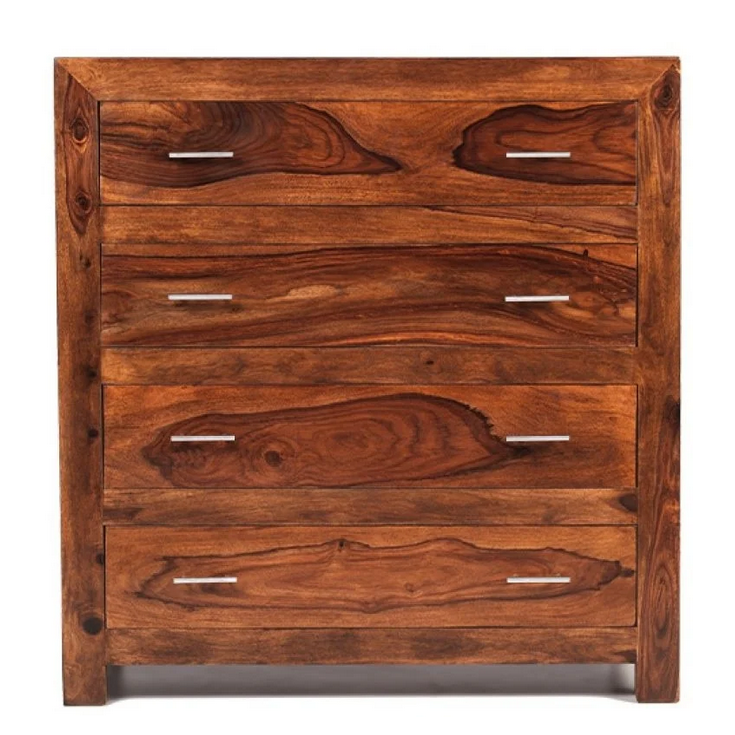 Cuba Sheesham 4 Drawer Chest Of Drawers - The Furniture Mega Store 