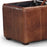 Vintage Leather Square Cube Storage Footstool - Choice Of Leathers & Feet - The Furniture Mega Store 