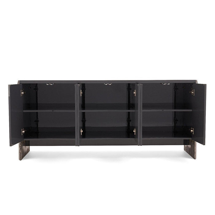 Dahlia Grey Marble Sideboard - 180cm - The Furniture Mega Store 