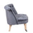 Dark Grey Velvet Cocktail Chair With Oak Legs - The Furniture Mega Store 