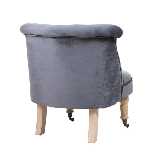 Grey velvet outlet cocktail chair