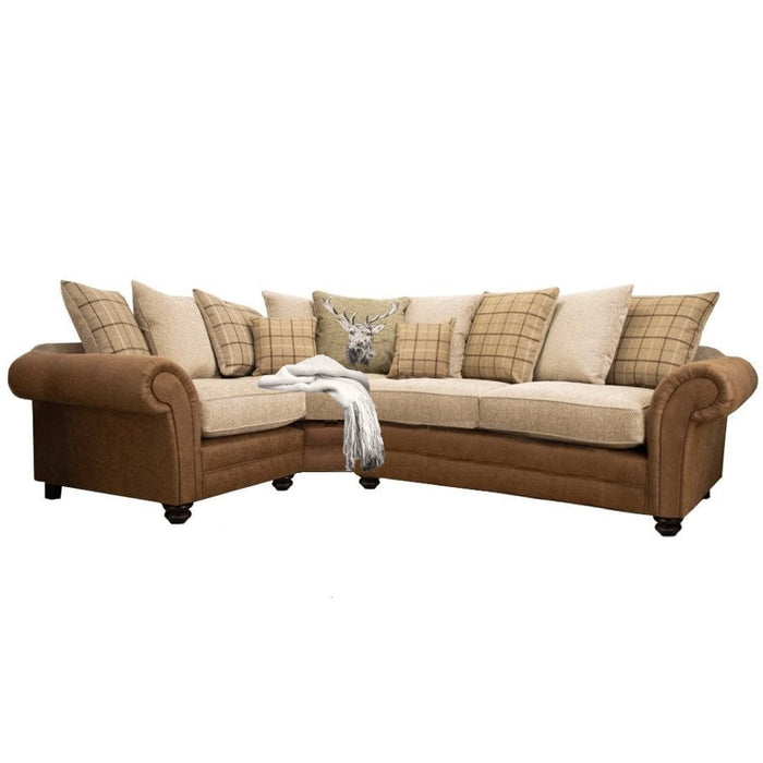 Darwin Fabric Corner Sofa Collection - Scatter or Standard Back - The Furniture Mega Store 