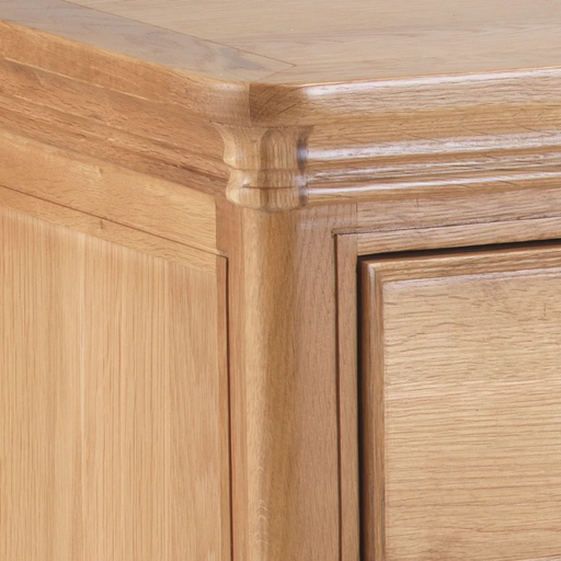 Cannes Natural Oak 3/4 Chest Of Drawers - The Furniture Mega Store 