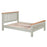 Chester Dove Grey & Solid Oak Bed - Choice Of Sizes - The Furniture Mega Store 