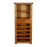 Earlswood Solid Oak Tall Wine Cabinet - The Furniture Mega Store 