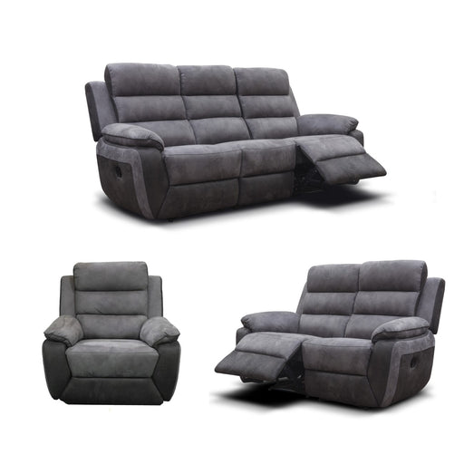 Ellis 3+2+1 Fabric Recliner Set - Manual Reclining or Electrical Reclining with USB Options - The Furniture Mega Store 