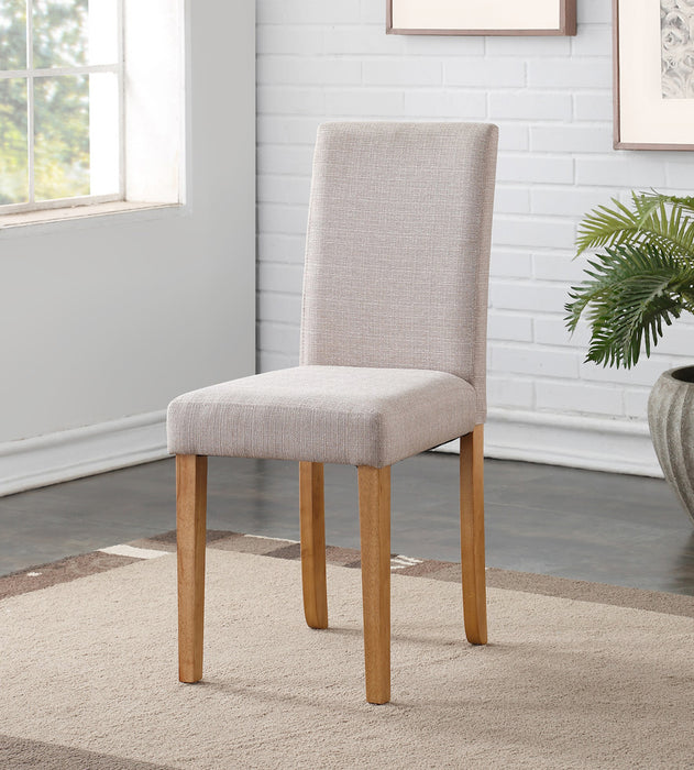 Hill Dining Chairs { Pair } Oyster / Light Oak - The Furniture Mega Store 