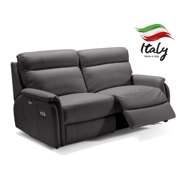 Fox Italian Leather Recliner Sofa Collection - Choice Of Power or Manual Recliner - The Furniture Mega Store 