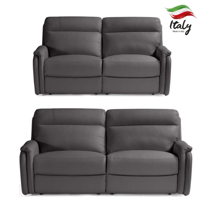 Fox Italian Leather 3 & 2 Seater Sofa Set - Choice Of Colours - The Furniture Mega Store 