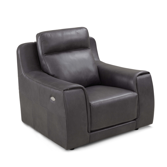 Funes Italian Leather Power Recliner Armchair - Choice Leathers - The Furniture Mega Store 