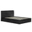 Fusion Small Double 4ft Storage Bed - Black Faux Leather - The Furniture Mega Store 