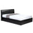 Fusion Small Double 4ft Storage Bed - Black Faux Leather - The Furniture Mega Store 