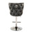 Valentino Grey Velvet Deep Tufted Lion Head Bar Stool - The Furniture Mega Store 
